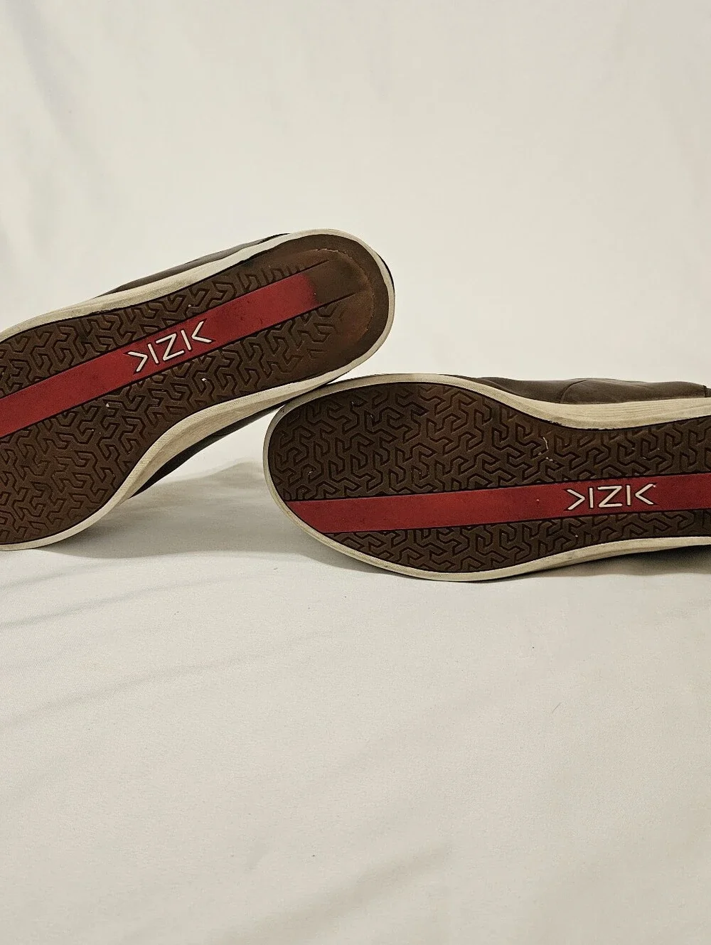 Men’s 10.5W Kizik New York Fast Slip On Brown Leather Shoes Casual Shoes *Read*